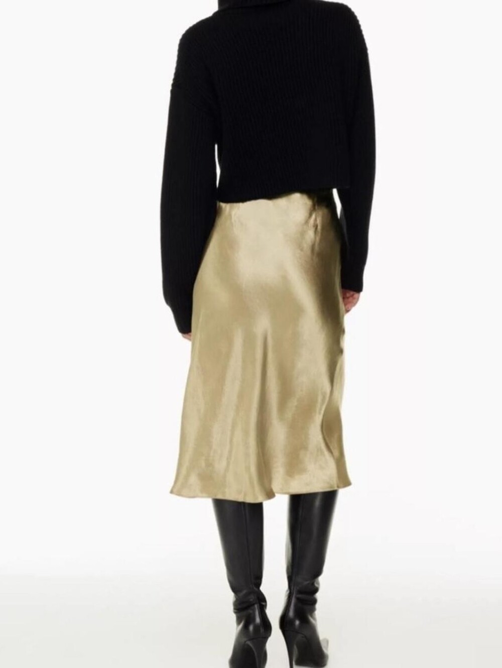 BABATON MIDI SLIP SKIRT YELLOW SIZE 6